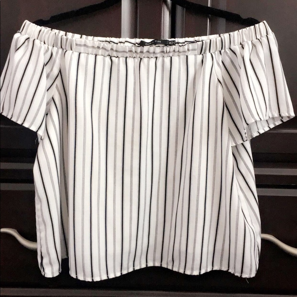 Black & White off the shoulder top